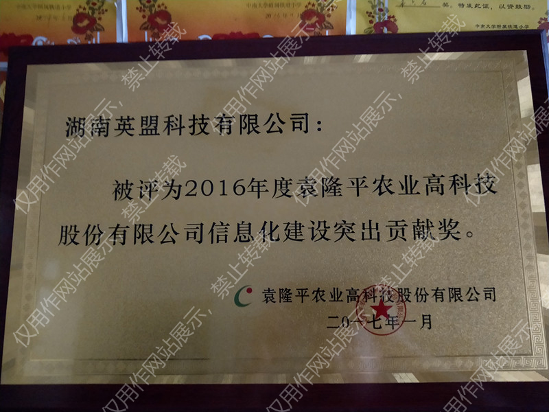 英盟科技突出贡献奖